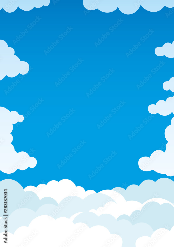 Vertical banner with clouds in the blue sky. Vertical banner with clouds in the blue sky.
