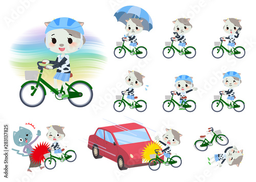 animal Cow girl_city cycle