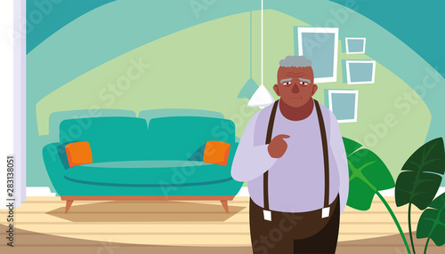 happy grandparents day flat design
