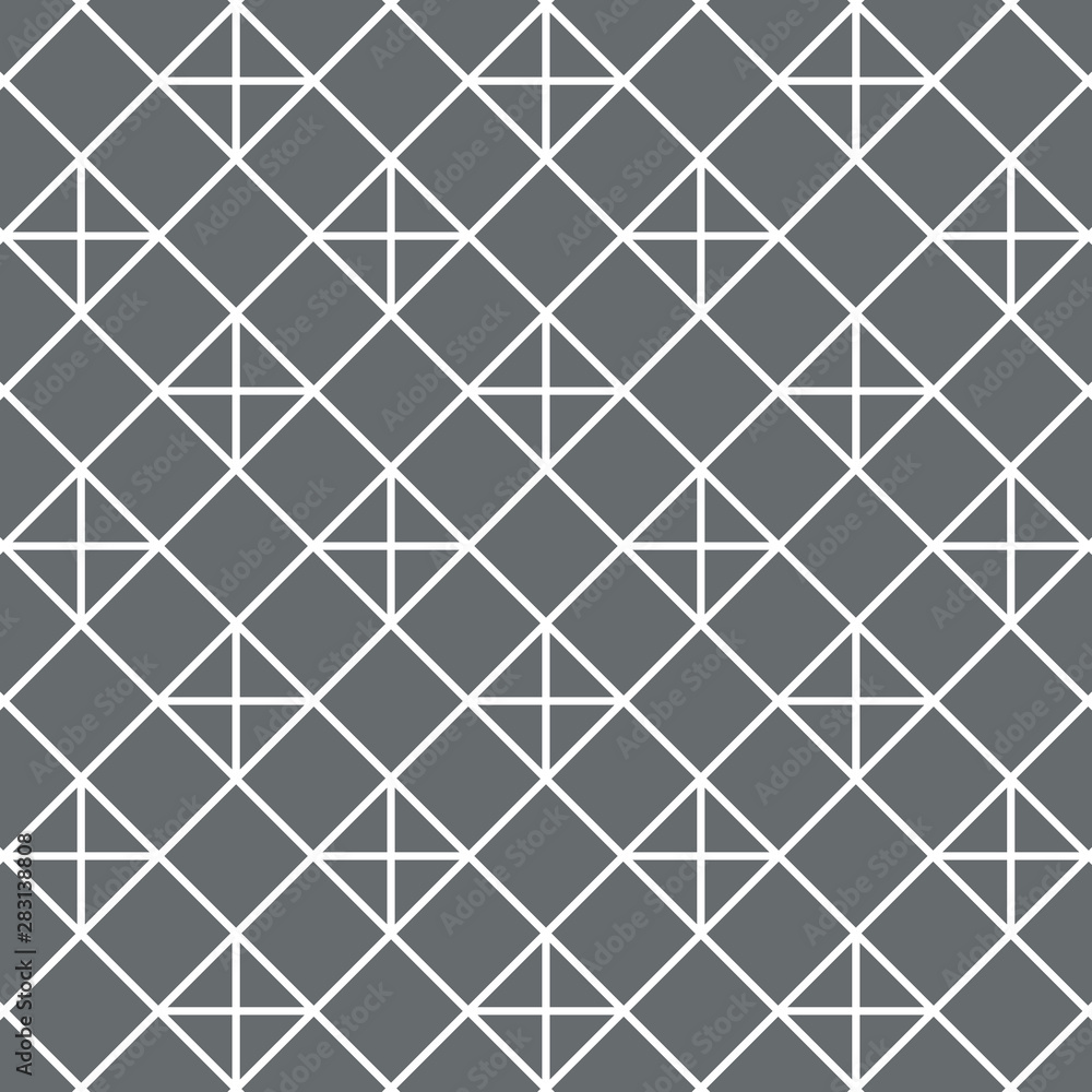 Fototapeta premium Vector pattern, repeating geometric linear diamond shape and cross. pattern is on swatches panel