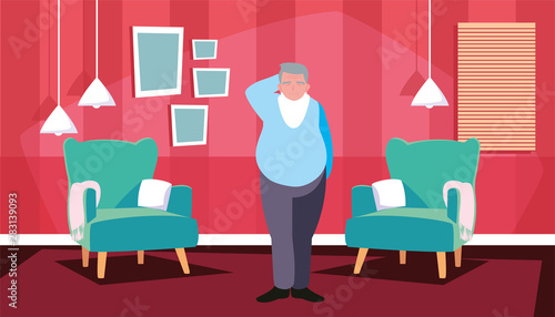 happy grandparents day flat design