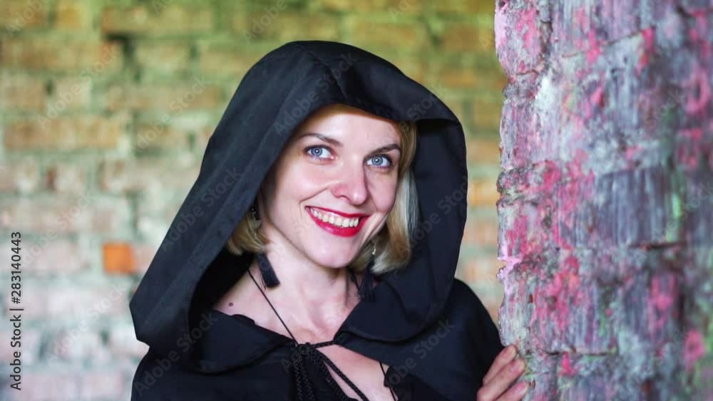girl in a black cloak in the wreck girl in a black cloak in the wreck