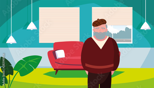 happy grandparents day flat design
