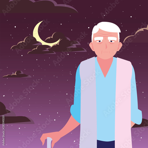 happy grandparents day flat design