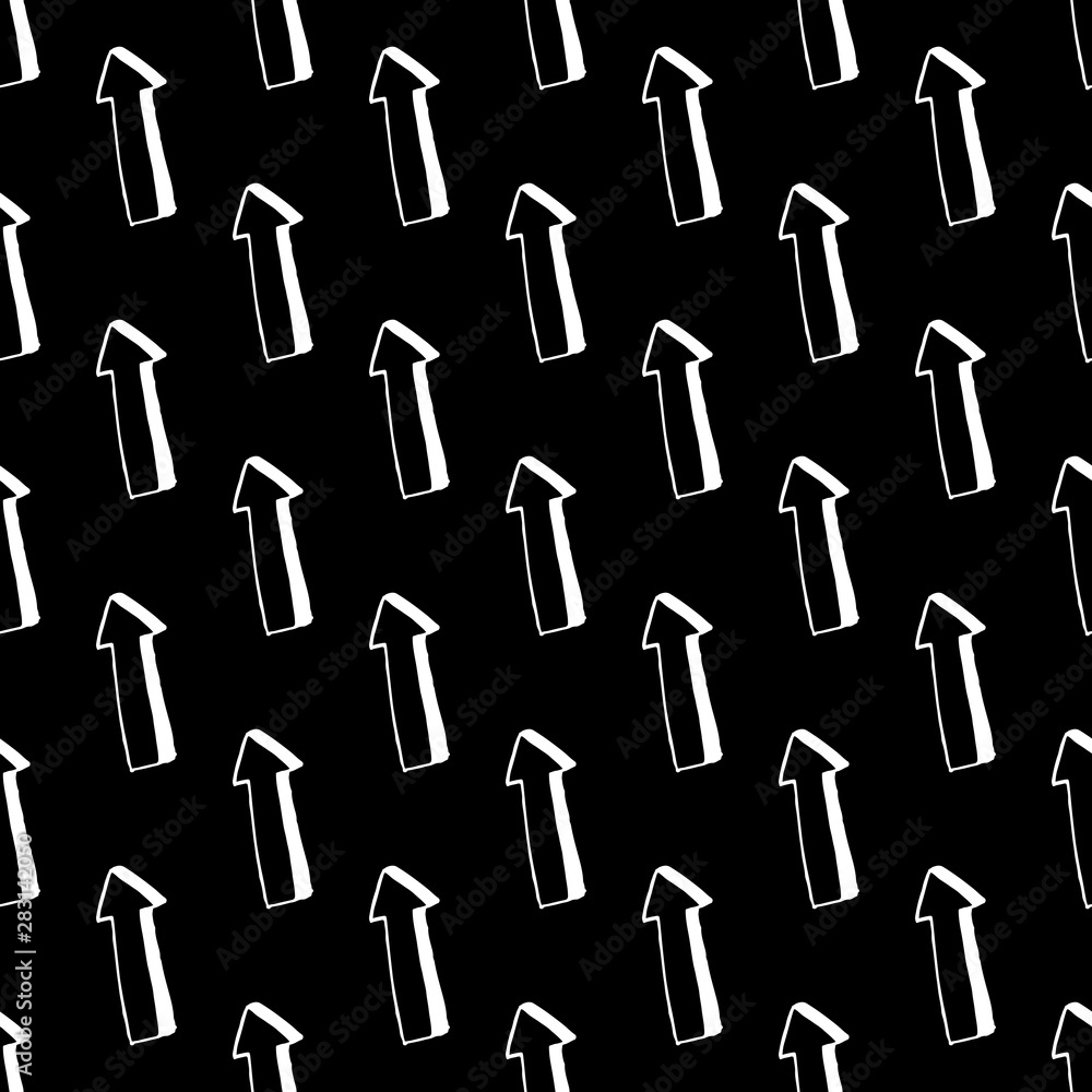 Vector seamless pattern with hand drawn arrows. Vector seamless pattern with hand drawn arrows.