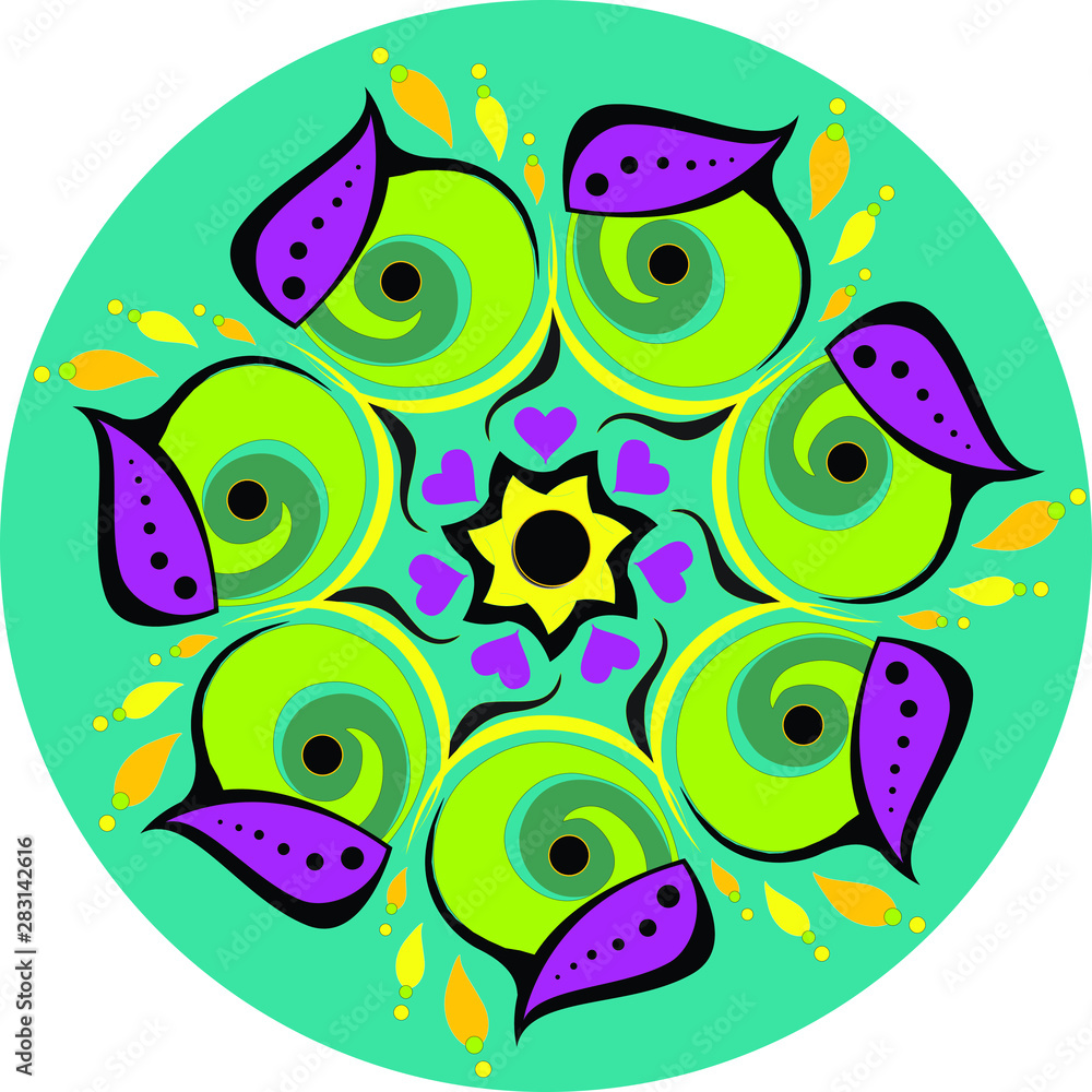 Spiral Sunflower Mandala Spiral Sunflower Mandala