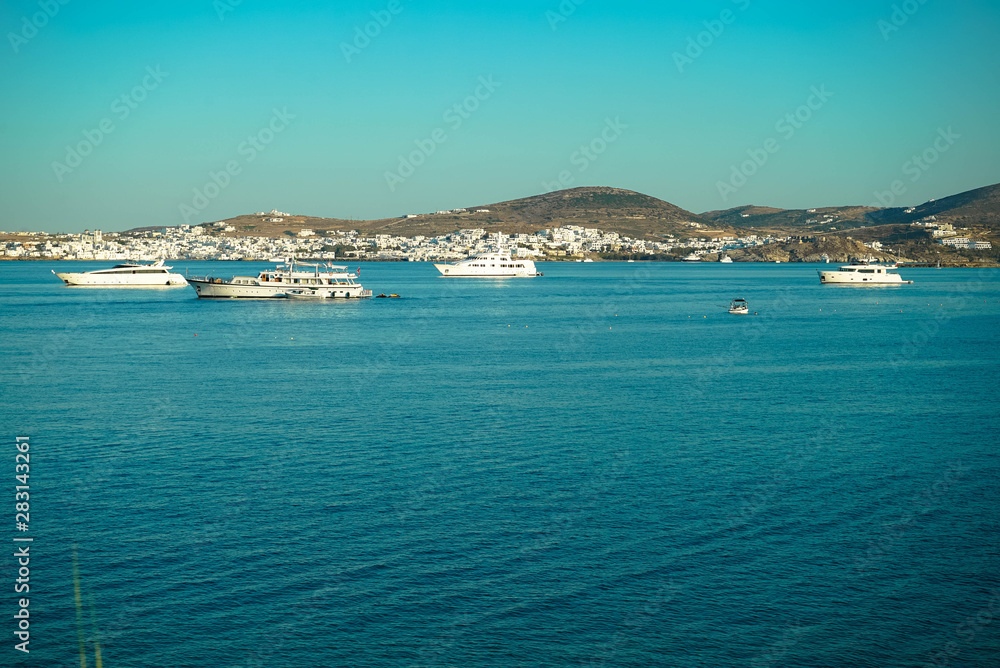 paros by the sea full of boats