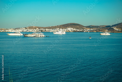 paros by the sea full of boats