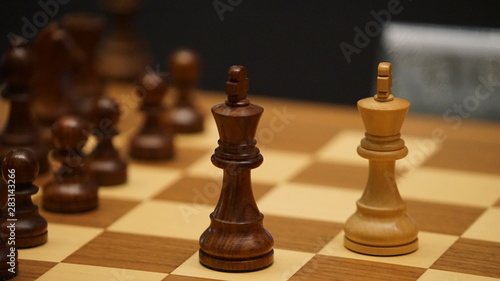 two kings competition at chessboard