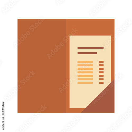 Vector illustration of flat cartoon restaurant bill.