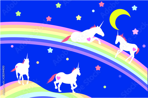 虹とユニコーン（馬） © OEM
