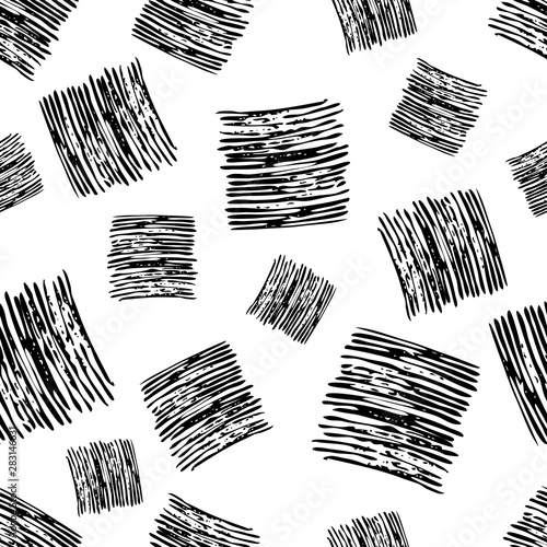 Seamless Pattern hand drawn with scribble Smear