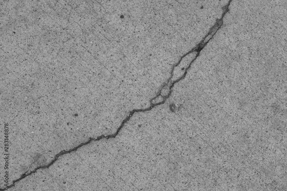 Crack on a concrete surface in Los Angeles for interior design. Crack on a concrete surface in Los Angeles for interior design.