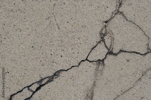  Crack on a concrete surface in Los Angeles for interior design.