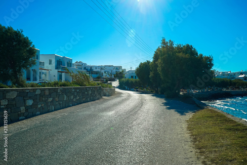 The main buildings of Paros island