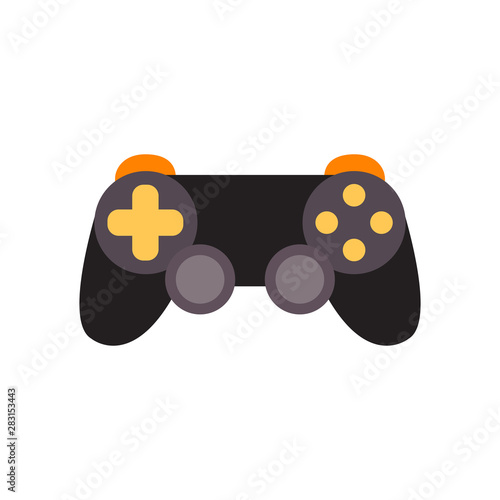 Vector illustration of flat colorful joystick. Joystick icon.