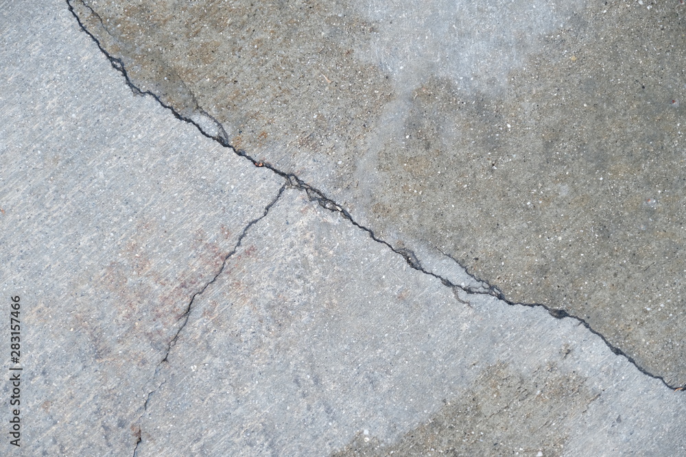 Crack on a concrete surface in Los Angeles for interior design. Crack on a concrete surface in Los Angeles for interior design.