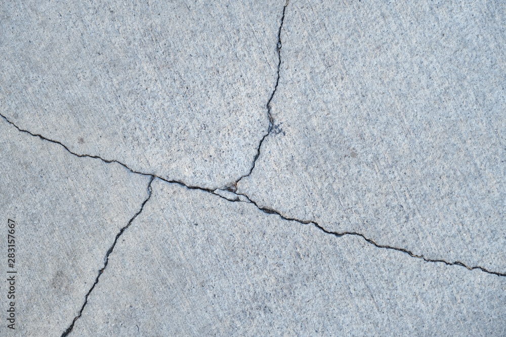Obraz premium Crack on a concrete surface in Los Angeles for interior design.