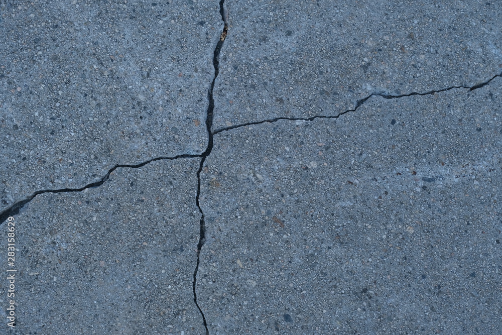 Obraz premium Crack on a concrete surface in Los Angeles for interior design.