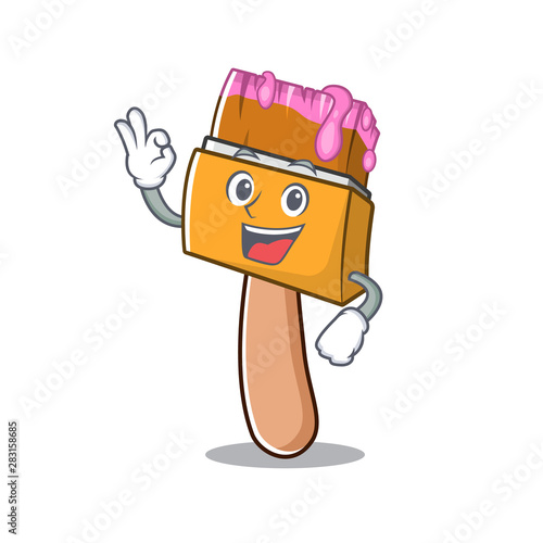 Okay paint brush in the cartoon shape