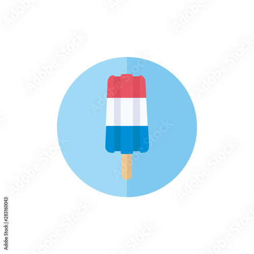 Ice Cream Popsicle Flat summer icon vector illustration for fun infographic and travel website