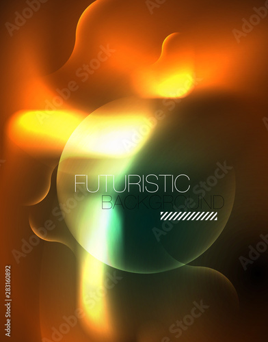 Neon lights vector abstract background