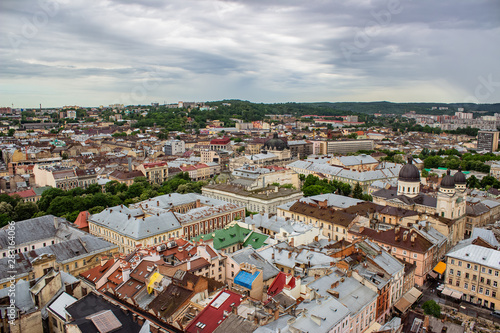 Architecture of Lviv. Lviv is the cultural center of Ukraine. Television and town hall in the center. Tourist attractions. .