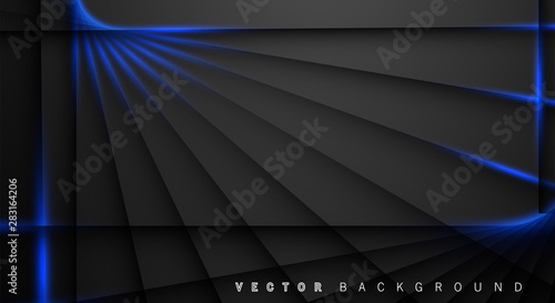 Blue light line shadow dark grey luxury background