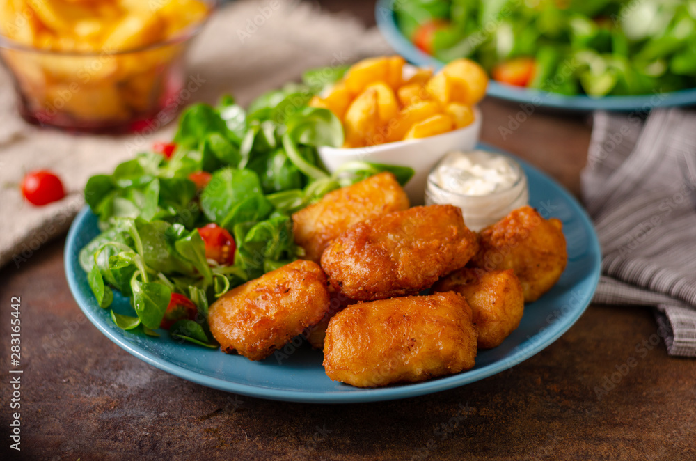 Homemade fish and chips Homemade fish and chips
