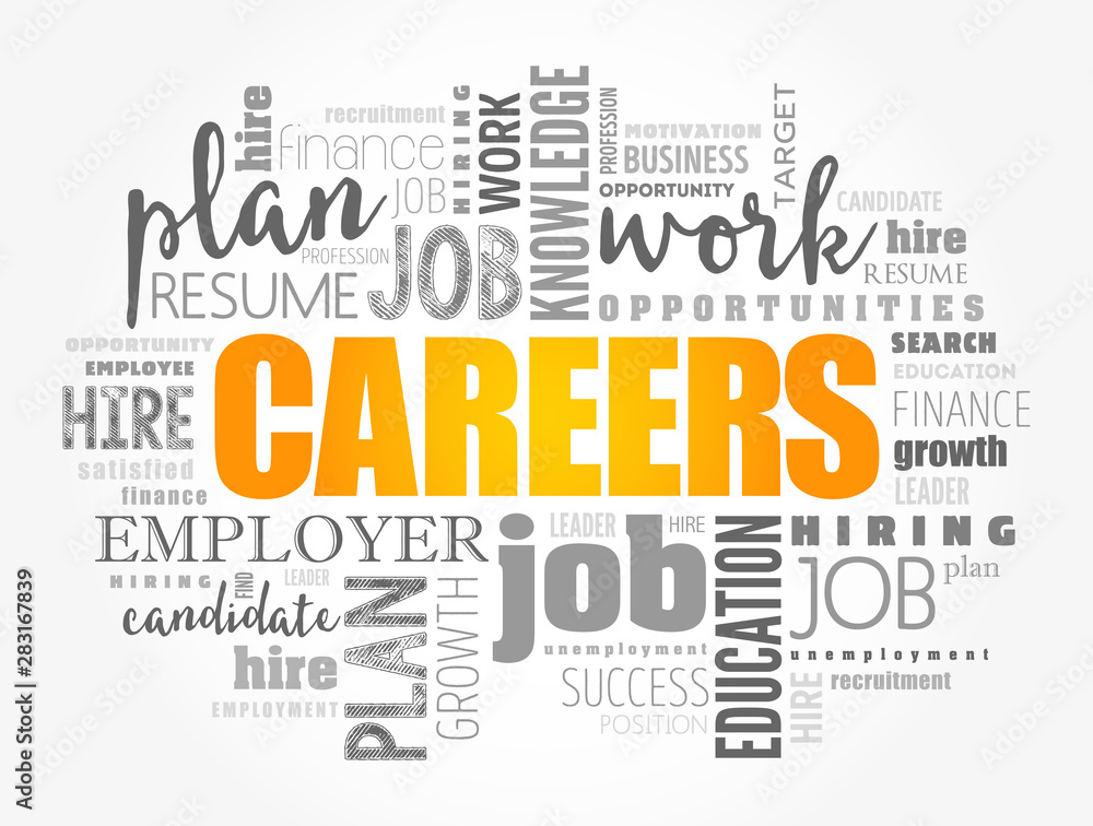 CAREERS word cloud collage, business concept background CAREERS word cloud collage, business concept background