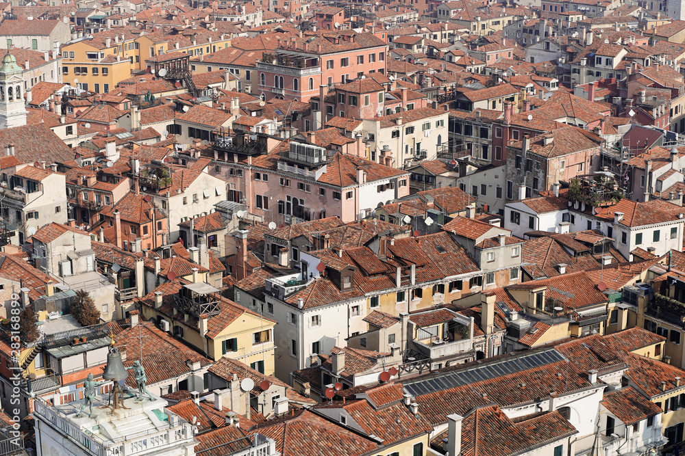 Aussicht vom Campanile (Markusturm), Venedig, Venetien, Italien, Europa
