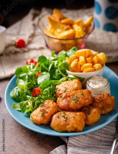 Homemade fish and chips