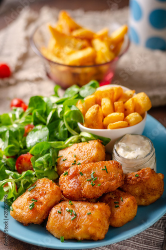 Homemade fish and chips