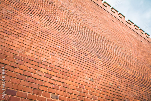 Brick wall in close up 