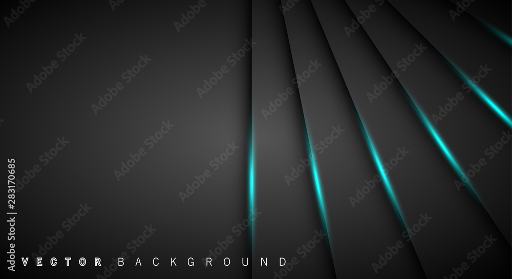 Blue light line shadow dark grey luxury background Blue light line shadow dark grey luxury background
