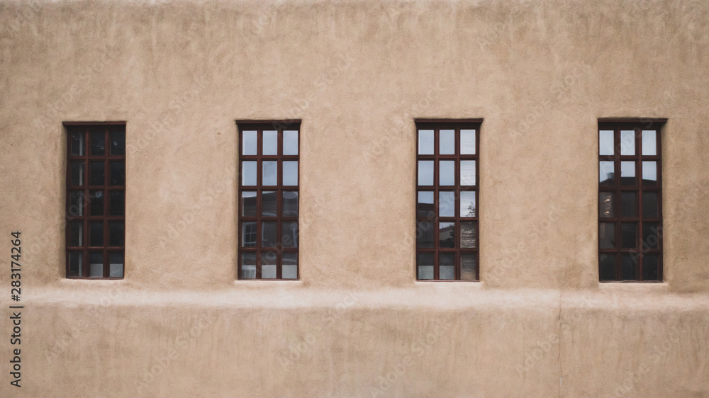 Obraz premium Pueblo style architecture in Santa Fe, New Mexico, USA