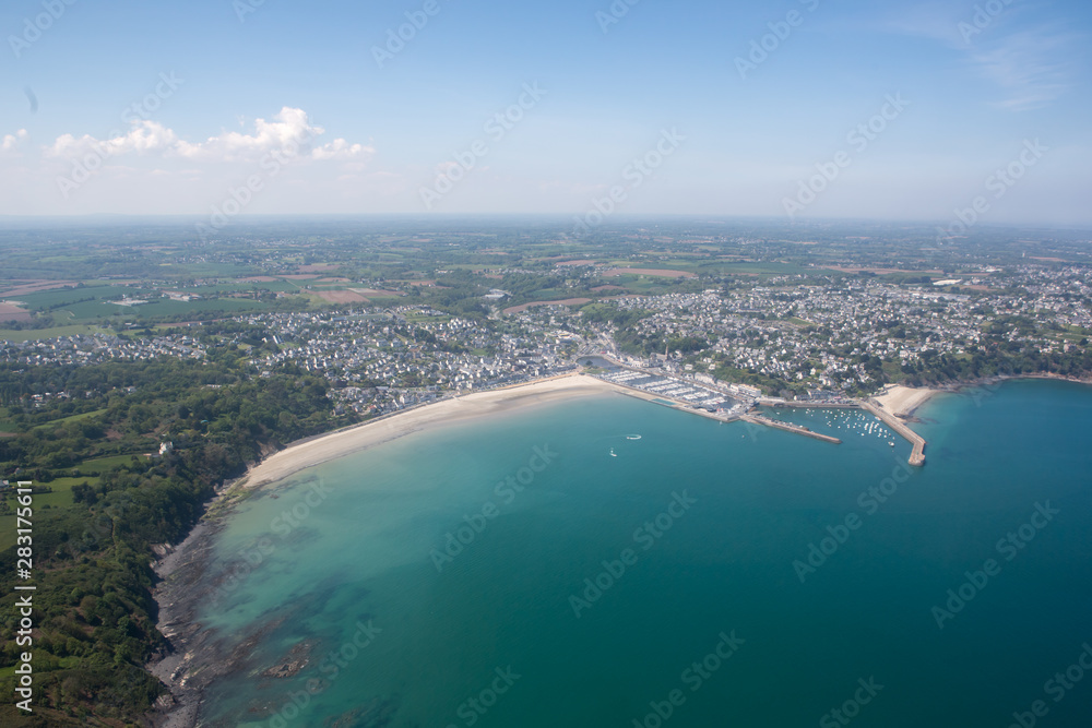 Aerial view of ISaint quay portrieux in Brittany, France Aerial view of ISaint quay portrieux in Brittany, France