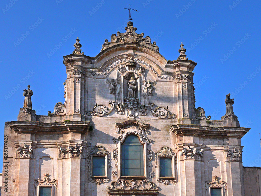 Die Kirche des Heiligen Franziskus von Assisi in Matera, Unesco-Welterbe.