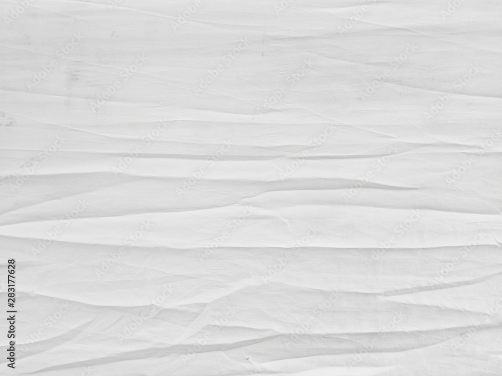 Soft white wrinkled fabric background Soft white wrinkled fabric background