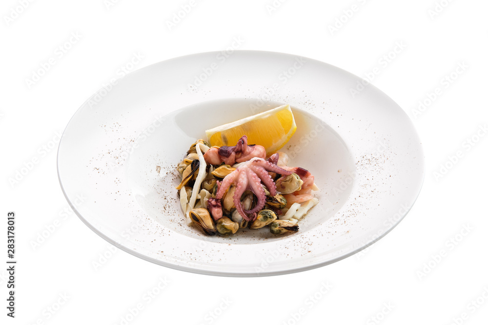 Salad with octopus, shrimps and mussels Salad with octopus, shrimps and mussels