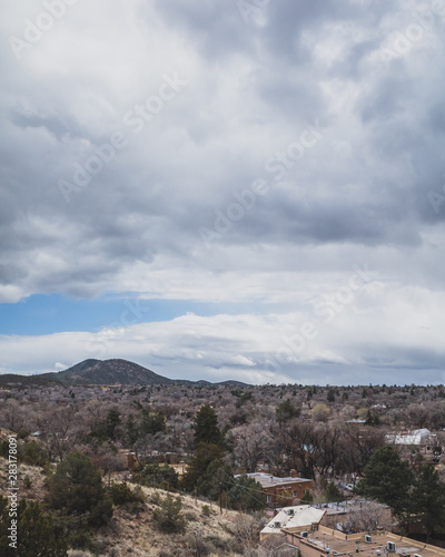 Desert landscape near Santa Fe, New Mexico, USA