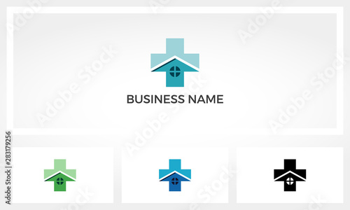 House Inside A Cross Logo