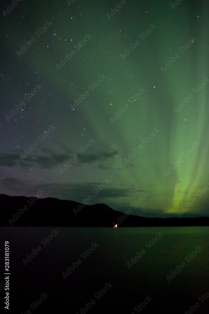Northern Lights, Aurora Borealis Night Sky Portrait