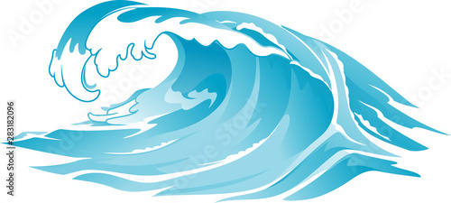 Rushing Huge Wave, Outdoor High Tide 