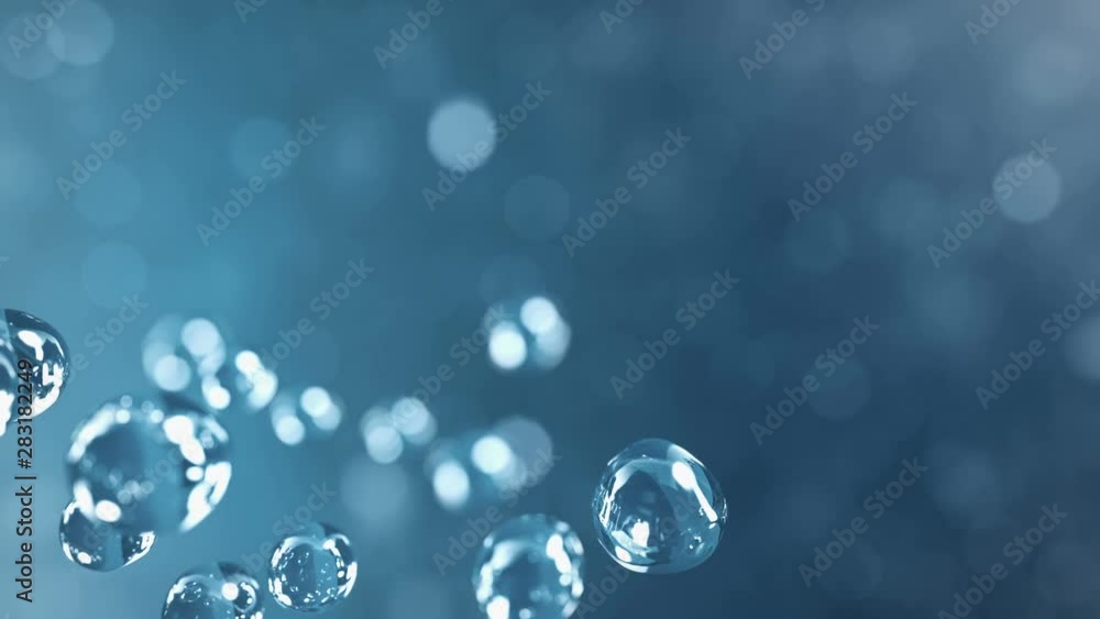 Bubbles going up in slow motion in 4K Bubbles going up in slow motion in 4K
