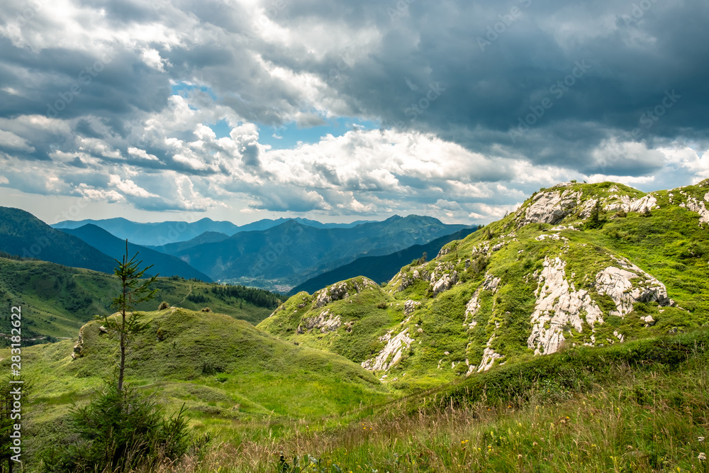 Summer day trekking in the Carnic Alps, Friuli Venezia-Giulia, Italy Summer day trekking in the Carnic Alps, Friuli Venezia-Giulia, Italy