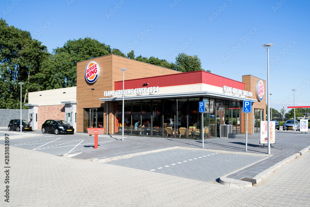 SPIJKENISSE, THE NETHERLANDS JULY 2, 2019 Burger King fast food restaurant. Burger King is
