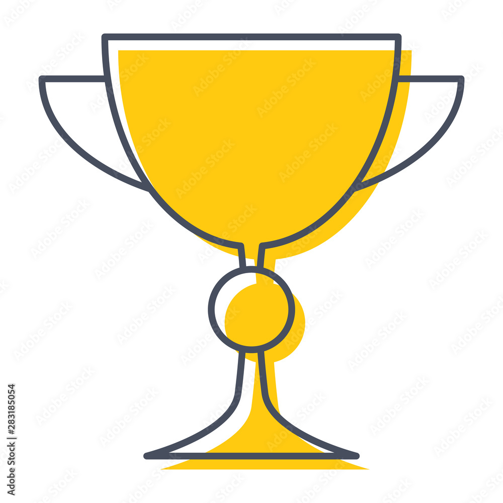 Award icon with champion golden trophy cup for winner Award icon with champion golden trophy cup for winner