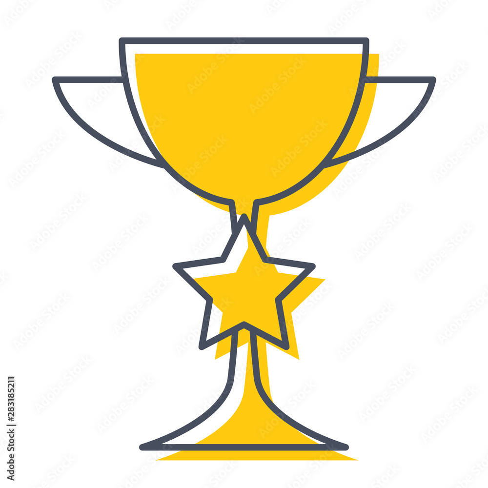 Award icon with champion golden trophy cup for winner Award icon with champion golden trophy cup for winner