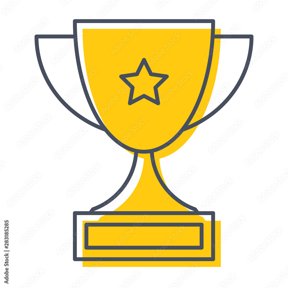Award icon with champion golden trophy cup for winner Award icon with champion golden trophy cup for winner